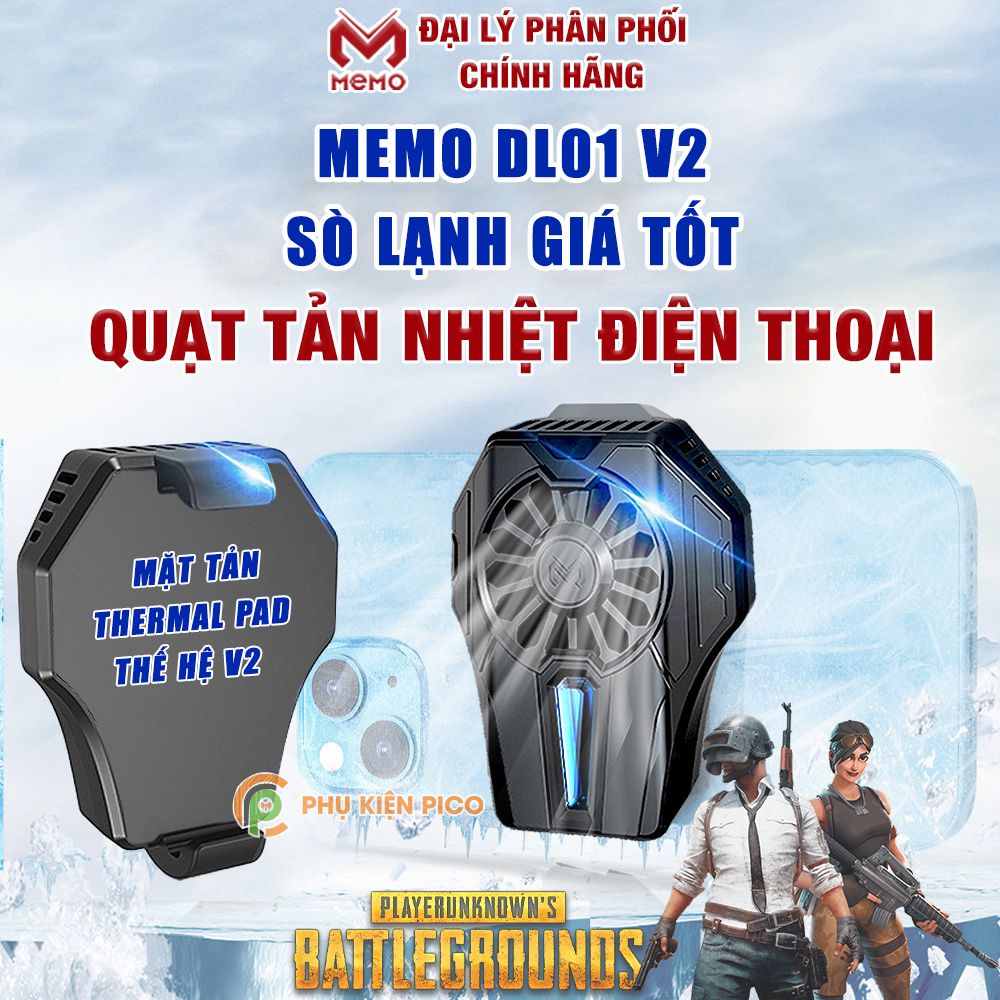 VOUCHER 15% - Quạt tản nhiệt điện thoại có sò lạnh chính hãng MEMO DL01 