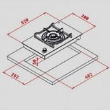 Bếp ga âm Teka EFX 30.1 1G AI AL DR