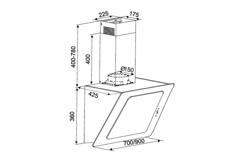 Máy Hút Mùi Kocher K-2080V 70cm/90cm – kitchenkingvn