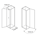 Tủ Kho 6 Tầng 450mm Cánh Kéo Hafele - Dolce 548.65.033