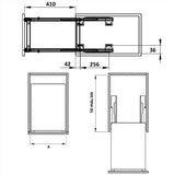 Rổ Kéo Chai Lọ Gia Vị Đa Năng 400mm Hafele SONATA 549.20.040