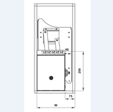 Rổ Bát Đĩa Nâng Hạ 800mm Hafele KOSMO - C Lento SUS304 lưới dẹt 504.76.022
