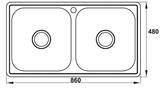 Chậu Rửa Bát Hafele HS20-SSN2R90M 567.20.493