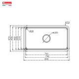 Chậu Rửa Bát Konox 1 Hố KN8347SU Dekor Basic