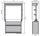 Giá Gia Vị Điện Lên Xuống 800mm Grob GP2-80