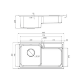 Chậu Rửa Bát 1 Hố Malloca MS 1028 N