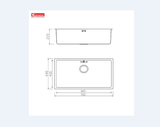 Chậu rửa bát Konox 1 hố KN7044SU Dekor
