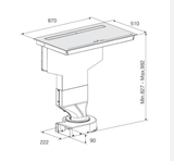 Bếp Từ Kết Hợp Hút Mùi Malloca HIH-904 Slim