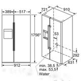 Tủ Lạnh 2 Cánh Bosch KAD92HI31 Side By Side