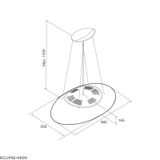 Máy Hút Mùi Đảo Malloca Eclipse - K600