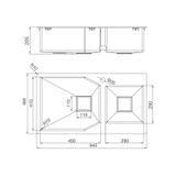 Chậu Rửa Bát 2 Hố Malloca MS 610T