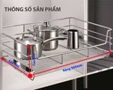 Giá đựng xoong nồi tủ dưới Grob Inox 304 nan tròn CS304-61