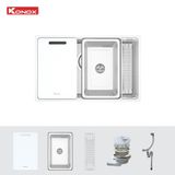 Chậu Rửa Bát 1 Hố Konox Tari 7648SM – Giải pháp tối ưu cho gian bếp nhỏ gọn