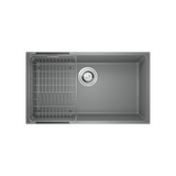 Chậu rửa đá Konox 1 hố Naros 760S Grey