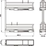 Giá chai lọ, gia vị tủ dưới Hafele OMERO 150 - 549.20.840