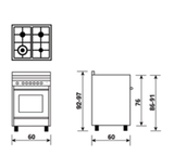 Bếp Gas Liền Lò Nướng Rosieres Glem MQ6613VI