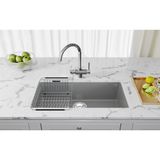 Chậu rửa đá Konox 1 hố Naros 760S Grey
