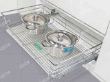 Giá đựng xoong nồi tủ dưới Grob Inox 304 nan tròn CS304-91