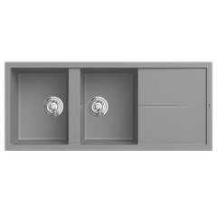 Chậu rửa bát 2 hố có bàn chờ Konox Livello 1160 Grey