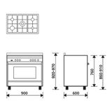 Bếp Ga Liền Lò Nướng Rosieres Glem MQB612VI