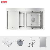 Chậu rửa bát Konox 2 hố cân  KN8651TD Dekor