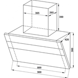 Hút Mùi Kính Vát Hafele HC-H901WB 533.83.655