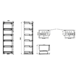 Tủ Kho 600mm Cánh Kéo Hafele Kara swing 548.65.862