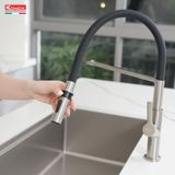 Vòi Rửa Bát Thân Mềm Konox Tema Nickel