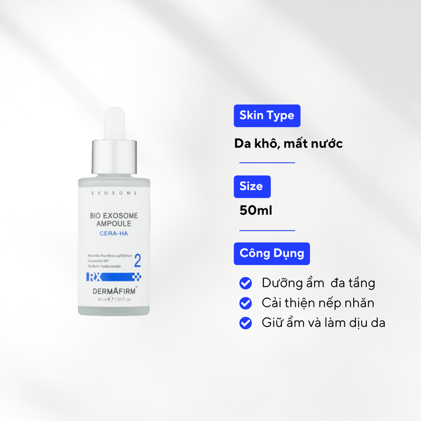  Bio Exosome Ampoule Cera-HA - Tinh chất giữ ẩm cho làn da 