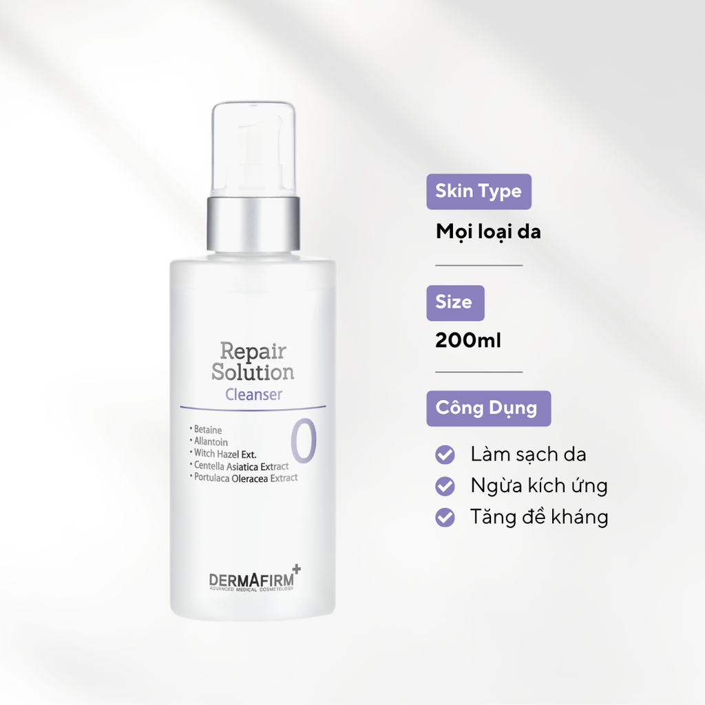  Repair Solution Cleanser - Sữa rửa mặt phục hồi, tái tạo da 