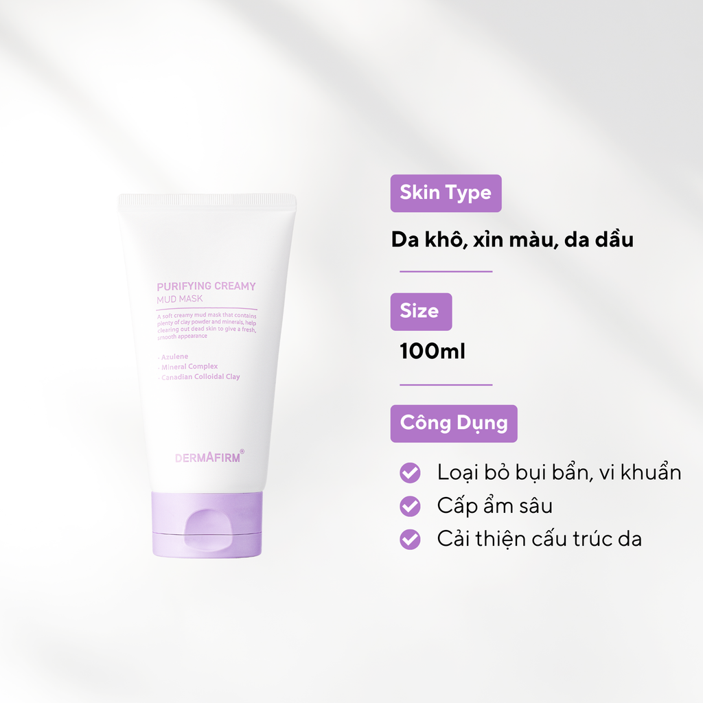  Purifying Creamy Mud Mask - Mặt nạ bùn khoáng kiềm dầu 