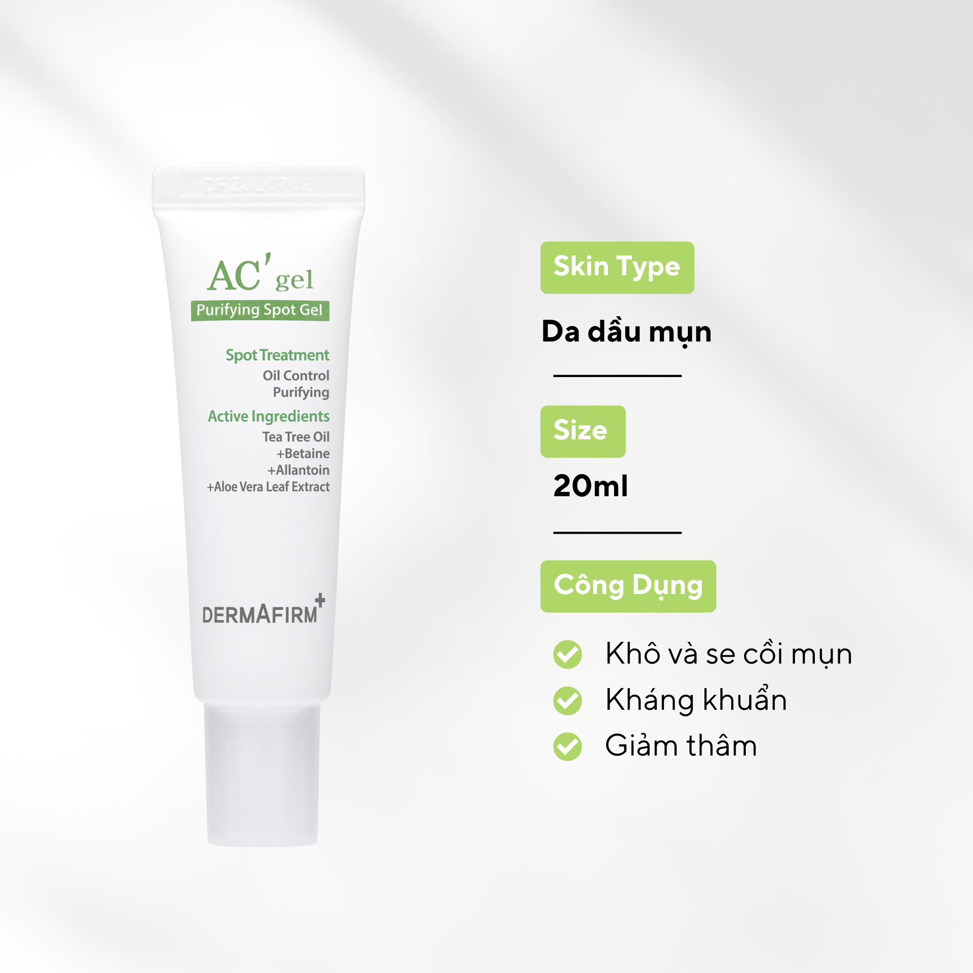  AC'Gel - Ức chế viêm, cải thiện da mụn 