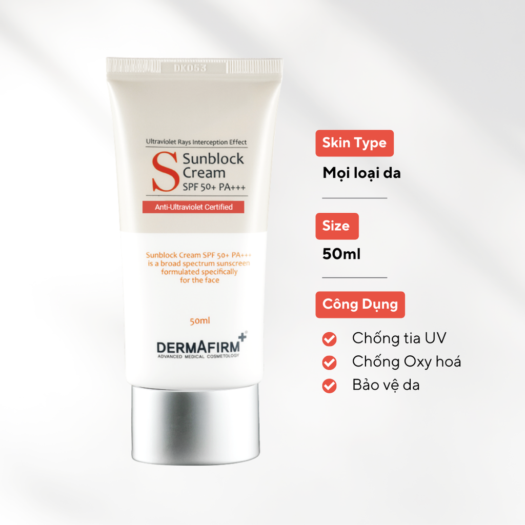  Sun Block Cream SPF 50+ PA+++ - Kem chống nắng vật lý 