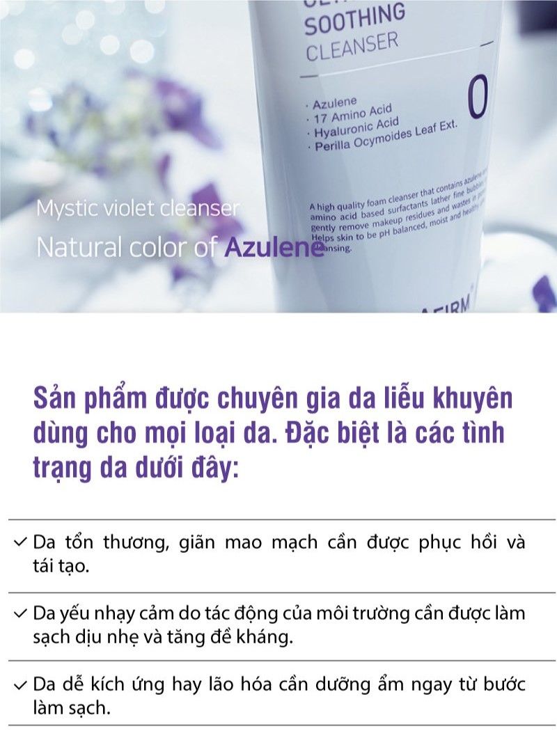  Ultra Soothing Cleanser - Sữa rửa mặt phục hồi cho da tổn thương, giãn mao mạch 