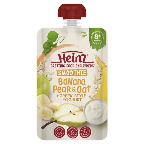  Hỗn hợp nghiền Heinz vị chuối, lê và yến mạch 120g (+8 tháng) 