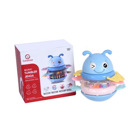  Đồ chơi lật đật phát nhạc kèm xúc xắc gặm nướu bằng nhựa cao cấp cho bé Sobebear 