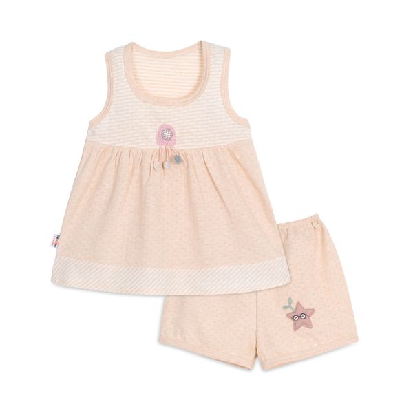  BỘ NGẮN BA LỖ BÉ GÁI MÀU TỰ NHIÊN 1134 