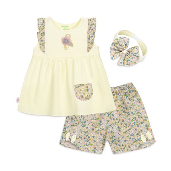  Bộ sát nách ngắn bé gái 1338 - BabyOne 