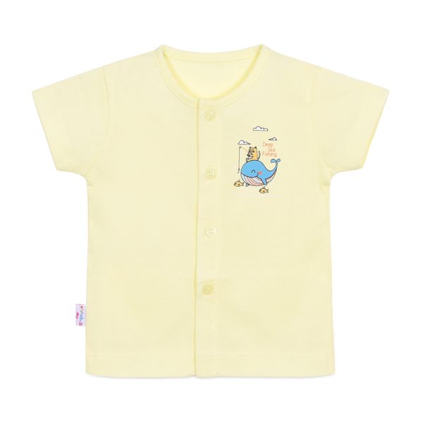  Áo cài giữa màu tay ngắn AL0004 (in hình ngẫu nhiên) - HELLO BnB 