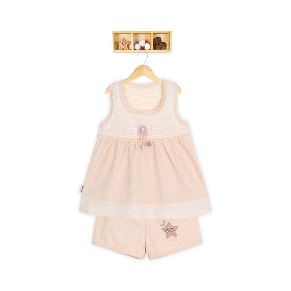  BỘ NGẮN BA LỖ BÉ GÁI MÀU TỰ NHIÊN 1134 