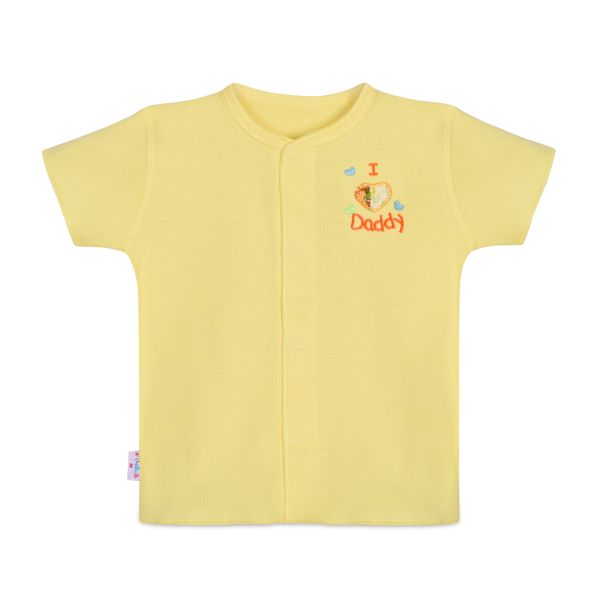  ÁO SƠ SINH CỔ TIM MÀU TAY NGẮN 0416 