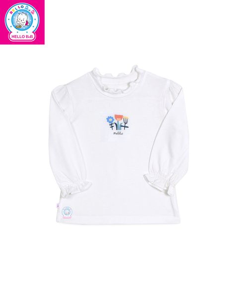  Áo cổ lọ bèo trắng tay dài Bamboo 0076 