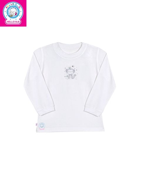  Áo cổ bo trắng tay dài Bamboo AL0068 