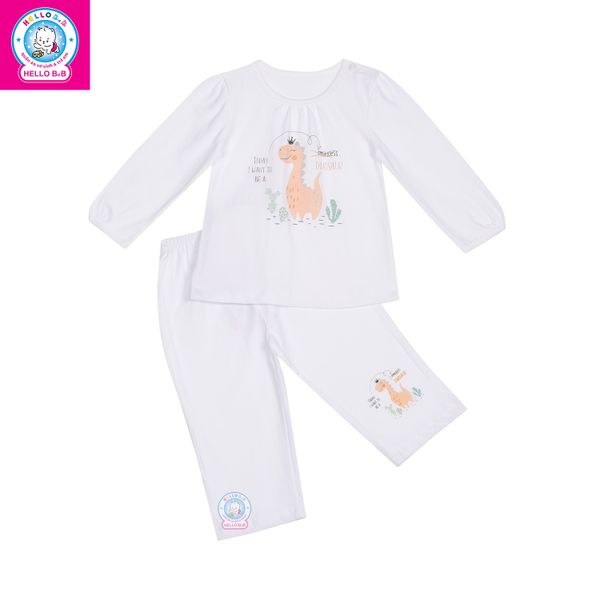  Áo trắng in bé gái tay dài 1169 