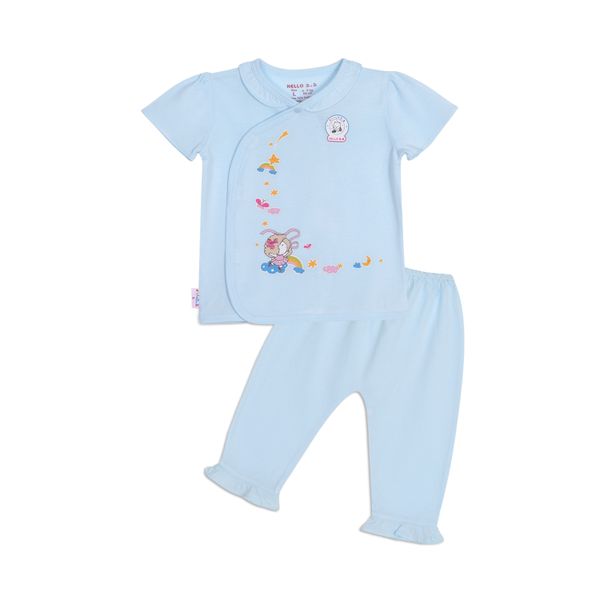  BỘ SƠ SINH CÀI XÉO BÉ GÁI TAY NGẮN 1318 