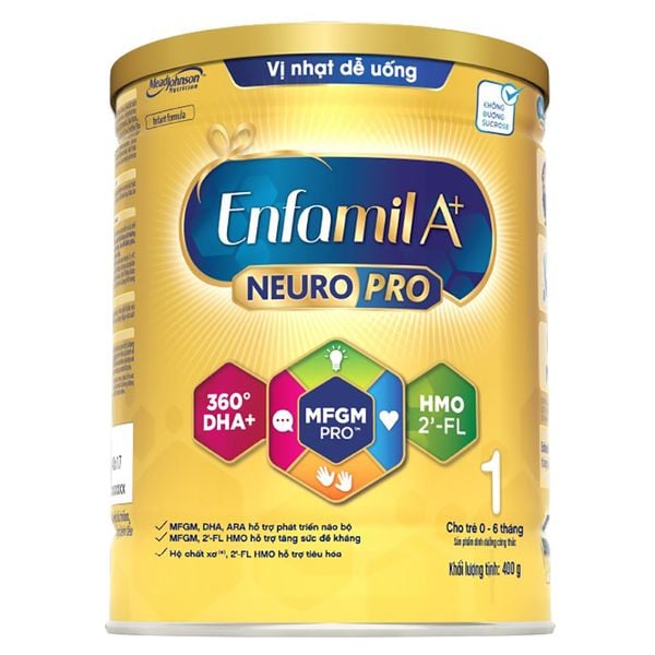  Sữa bột Enfamil A+ Neuropro 1 vị nhạt 400g (0-6 tháng) 