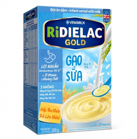  Bột ăn dặm Ridielac Gold gạo sữa 200g 