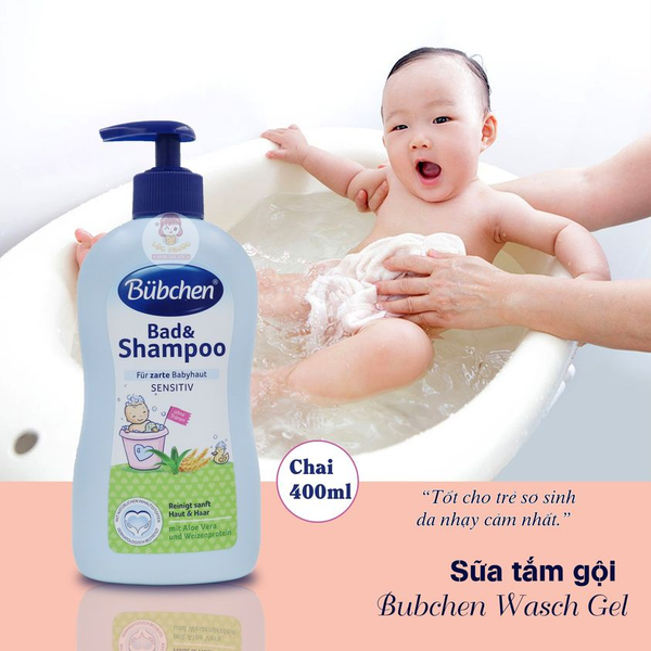  Sữa tắm gội sơ sinh Bubchen 400ml 