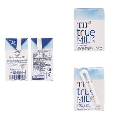  Sữa Tươi TT Có Đường TH true Milk 110 ml 