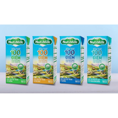  Sữa tươi Nutimilk ST 100 điểm có đường 110ml 
